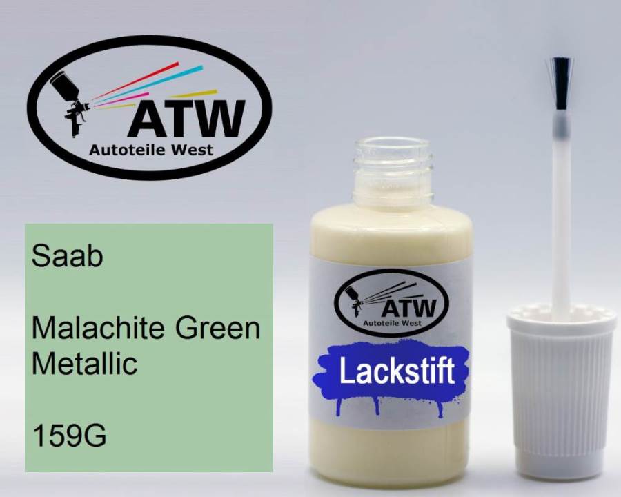 Saab, Malachite Green Metallic, 159G: 20ml Lackstift, von ATW Autoteile West.